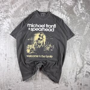 Michael Franti & Spearhead Men’s M Welcome To The Family Tour T-Shirt Dark Grey